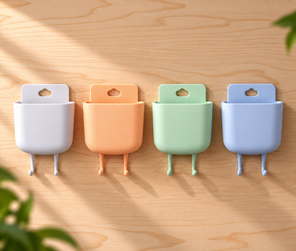 Wall-Mounted Mobile Charging Holder – 4 Pc Set