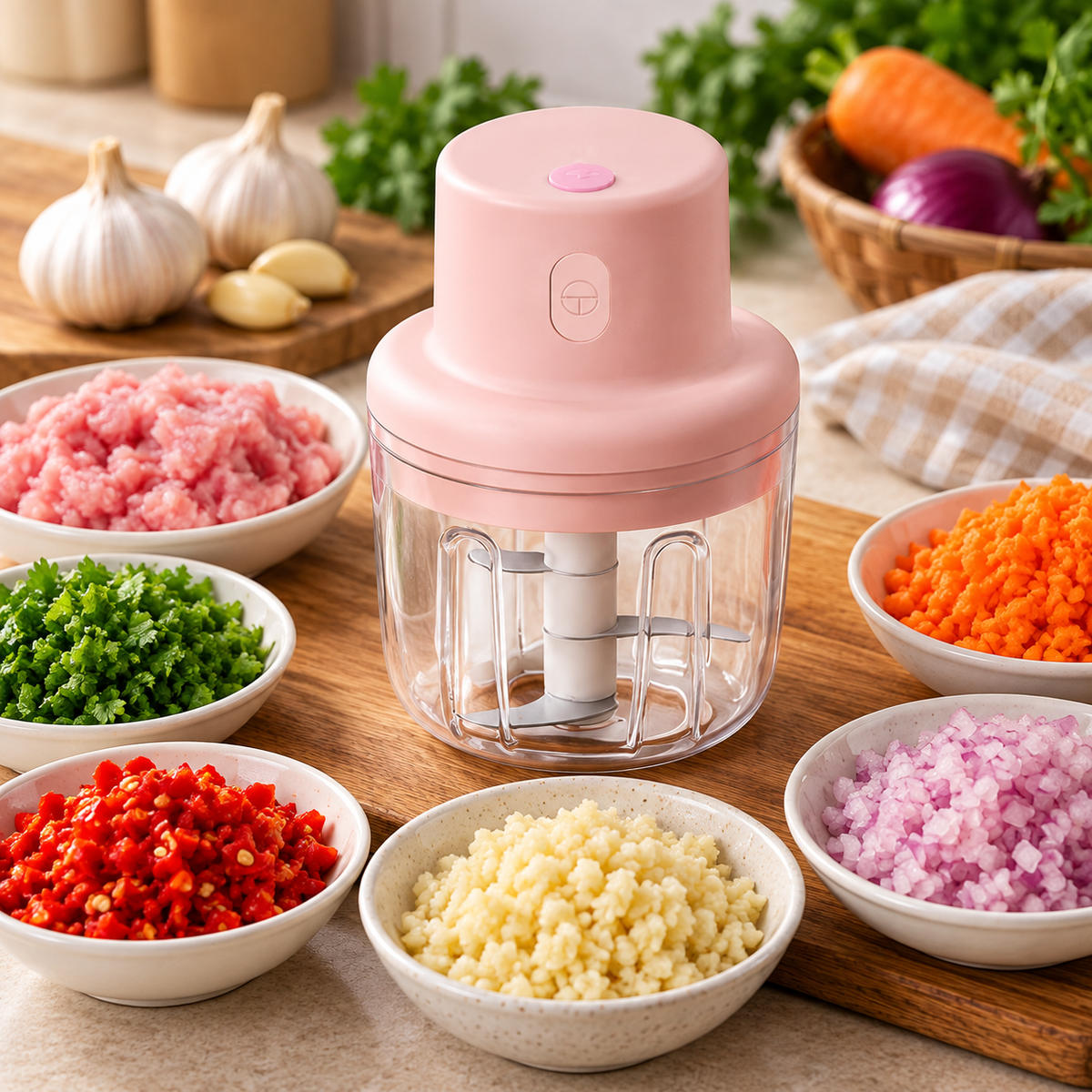 Mini Electric Garlic Chopper – 250ml