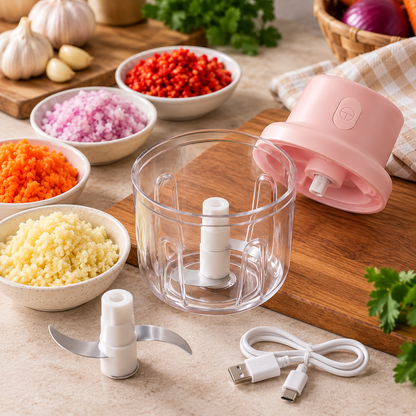 Mini Electric Garlic Chopper – 250ml