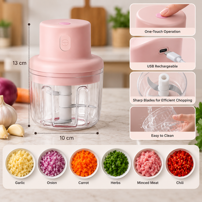 Mini Electric Garlic Chopper – 250ml